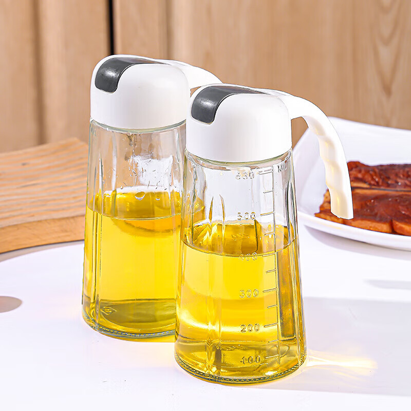 金旺蘇家用裝油玻璃油壺自動開合 630ML（1只）