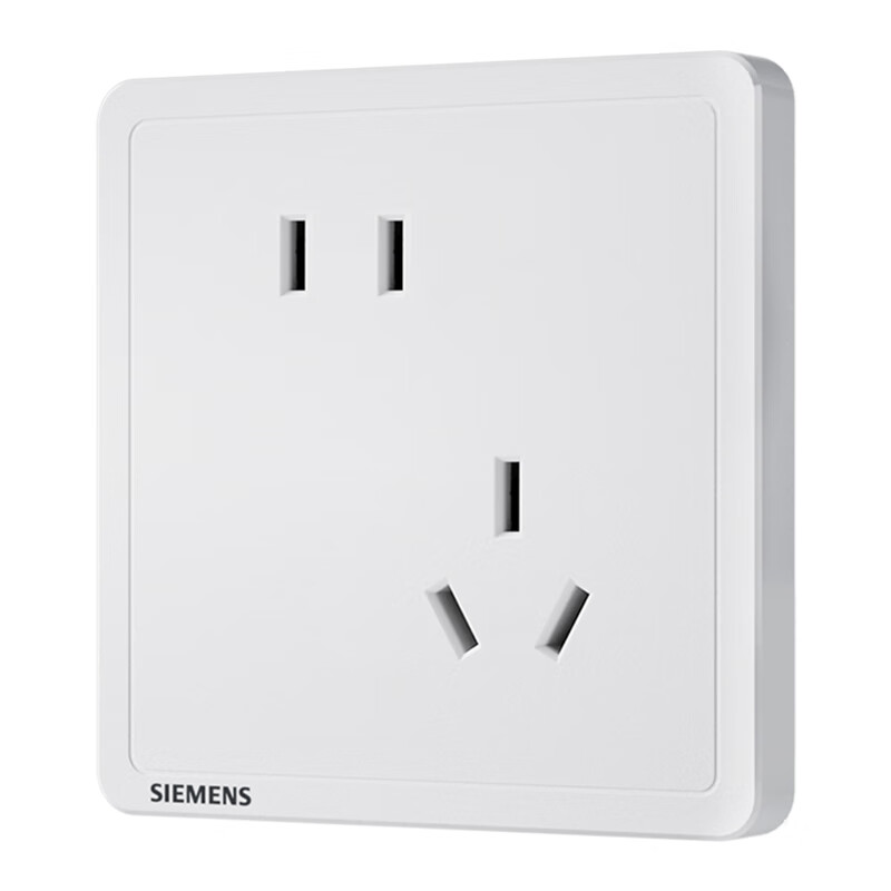 京東PLUS：西門子 SIEMENS Adela致典系列 5UB14183NC01 斜五孔插座 雅白