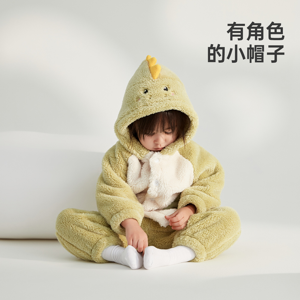 88VIP會員：Wellber 威爾貝魯 兒童家居服套裝秋冬季寶寶珊瑚絨睡衣2023男女童加厚