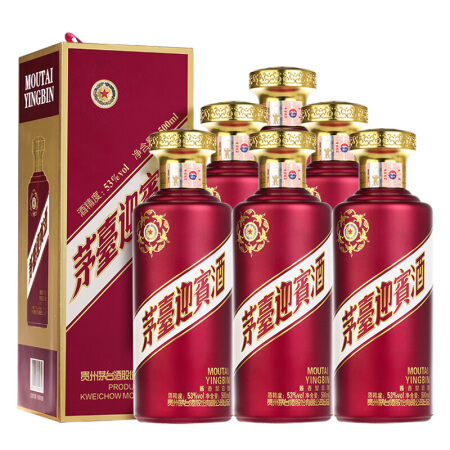 茅臺(tái) MOUTAI 迎賓酒紫迎賓醬香型白酒53度500ml*6瓶 原箱發(fā)貨