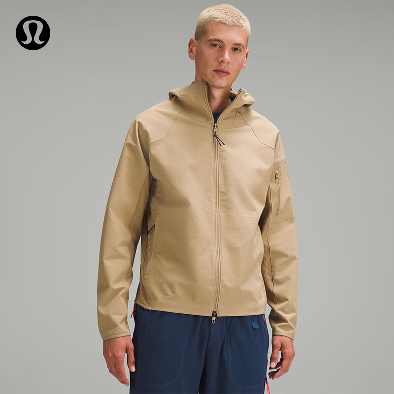 lululemon丨Wool-Blend 男士羊毛混紡拉鏈連帽衫 LM3EX1S 沙漠黃 S