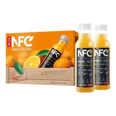 手提品質(zhì)禮盒 農(nóng)夫山泉NFC純果汁300ml*6瓶