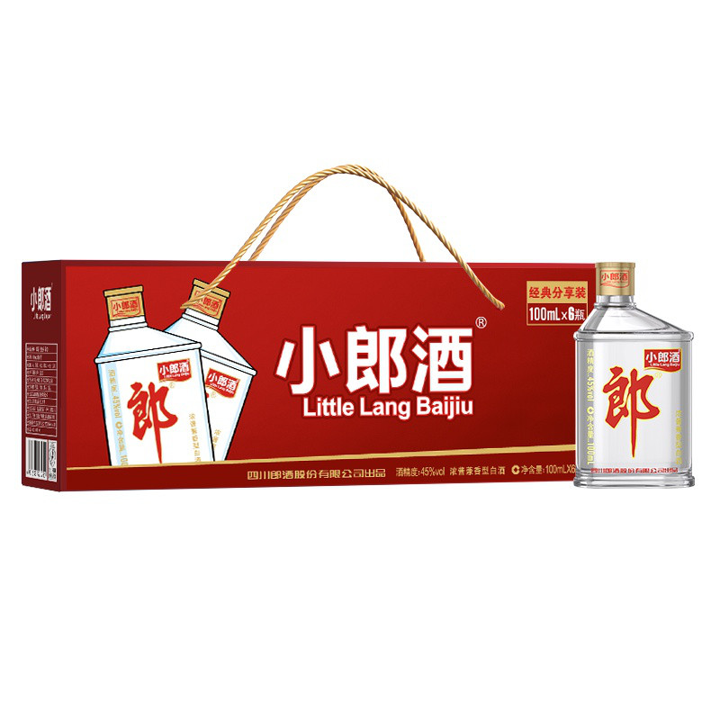 郎酒 經典小郎酒 45%vol 兼香型白酒 100ml*6瓶