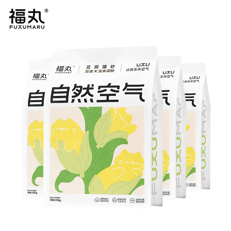 福丸 自然空氣玉米豆腐貓砂 2.5kg 4包 萬人團(tuán)