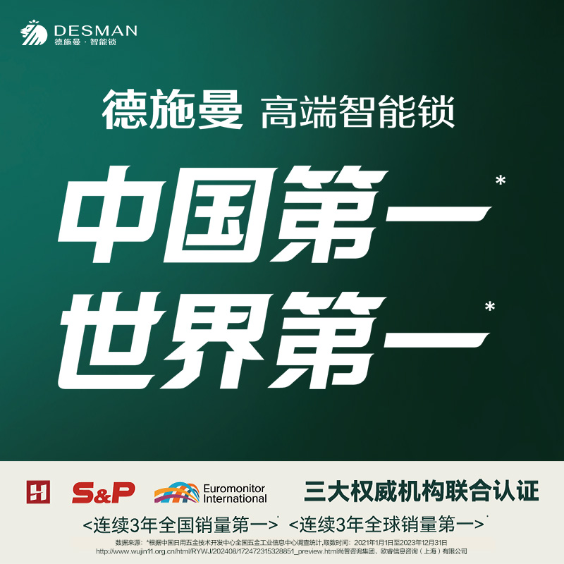 DESMAN 德施曼 DESSMANN 德施曼 R7P 全自動人臉指紋鎖