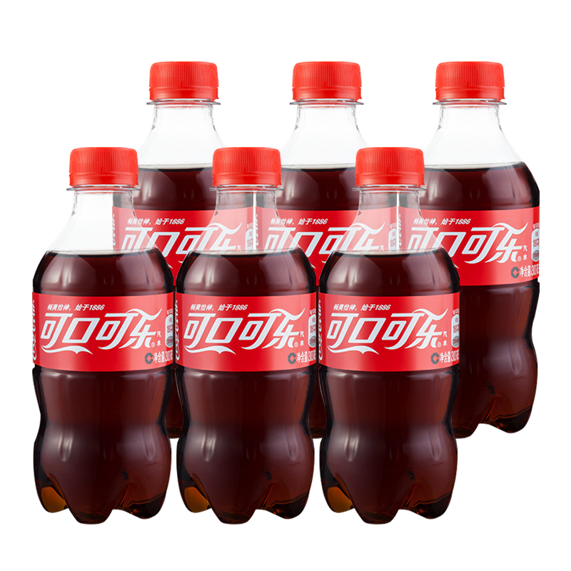 可口可樂 Coca-Cola 300ml*6瓶汽水碳酸飲料