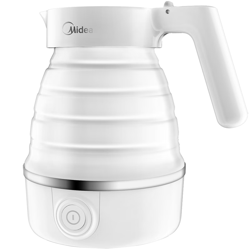 美的（Midea）便攜燒水壺電水壺折疊電熱水壺 迷你旅行嬰兒用硅膠材質 0.6L防干燒開水壺 SH06Simple101