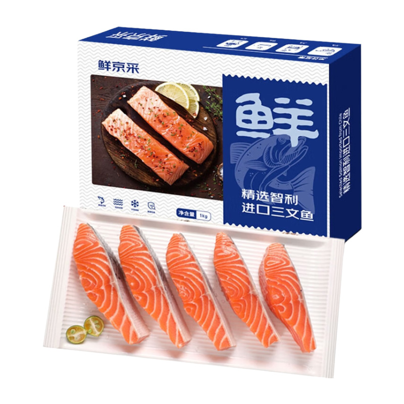 7日0點：鮮京采 大西洋鮭三文魚 1kg