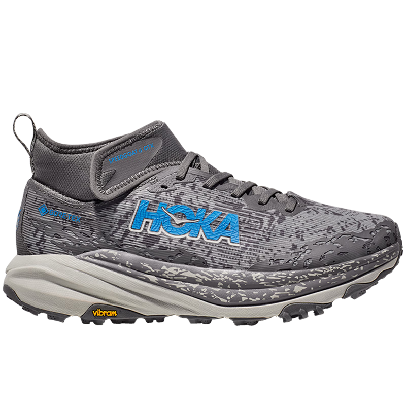 HOKA ONE ONE男款飛速羚羊 6 防水版越野跑步鞋春SPEEDGOAT 6 GTX 深灰色/星塵灰 44.5