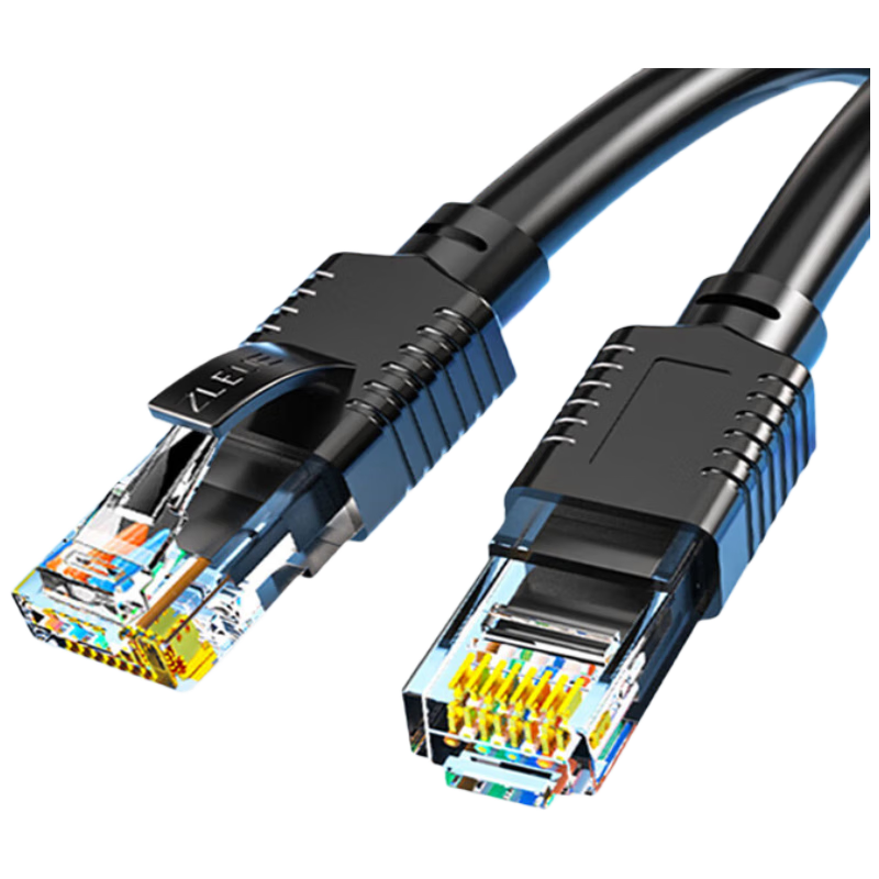 值計 六類網線 CAT6類千兆極速8芯雙絞工程家用電腦寬帶監控電腦網絡跳線成品網線 黑色2米ZL-6020BK