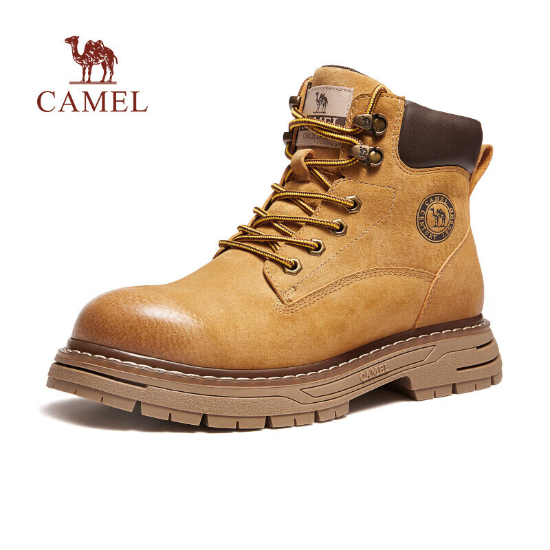 CAMEL 駱駝 男士馬丁靴 G14W076674