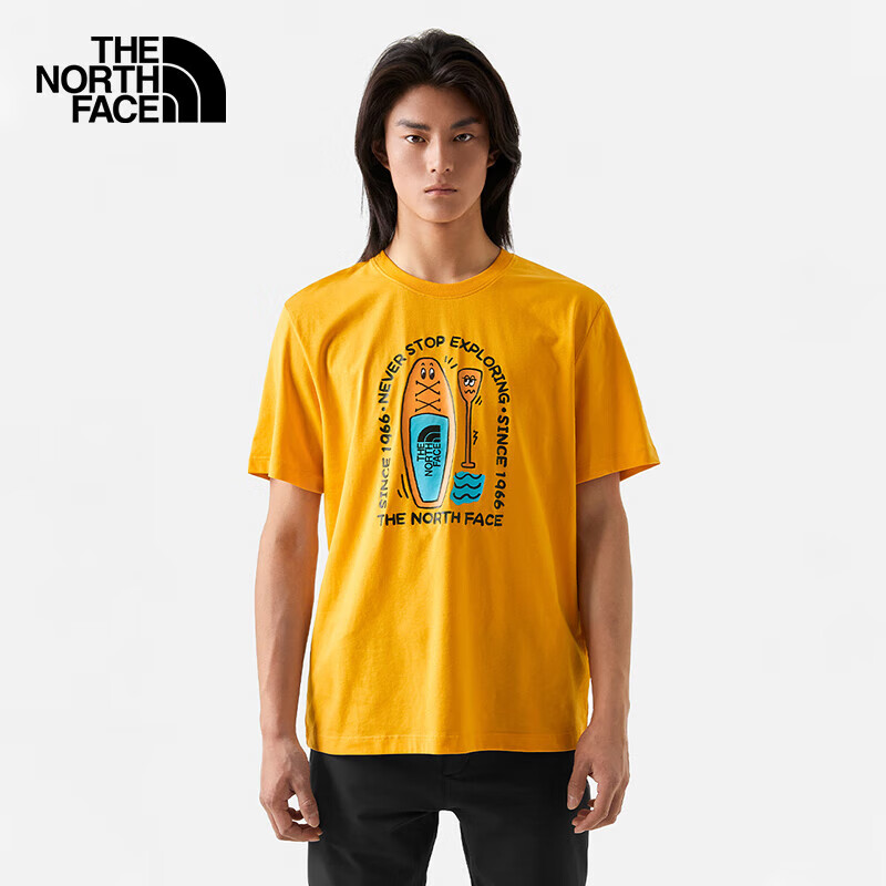 THE NORTH FACE 北面 T恤男女情侶中性款 戶外休閑舒適透氣短袖半袖7WF9 56P XXL