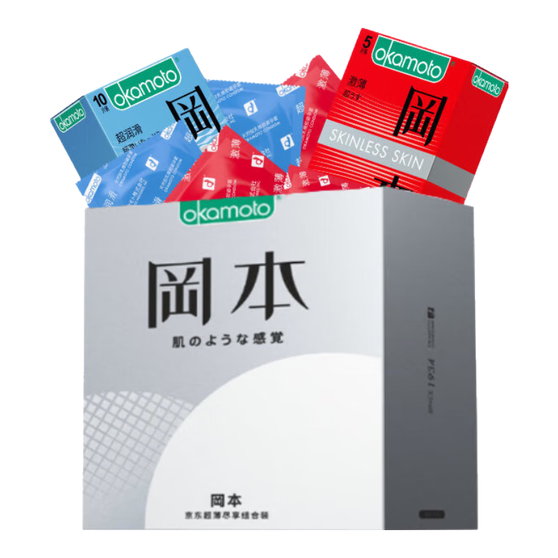 岡本 安全套避孕套 SKIN盡享超潤滑超薄15片