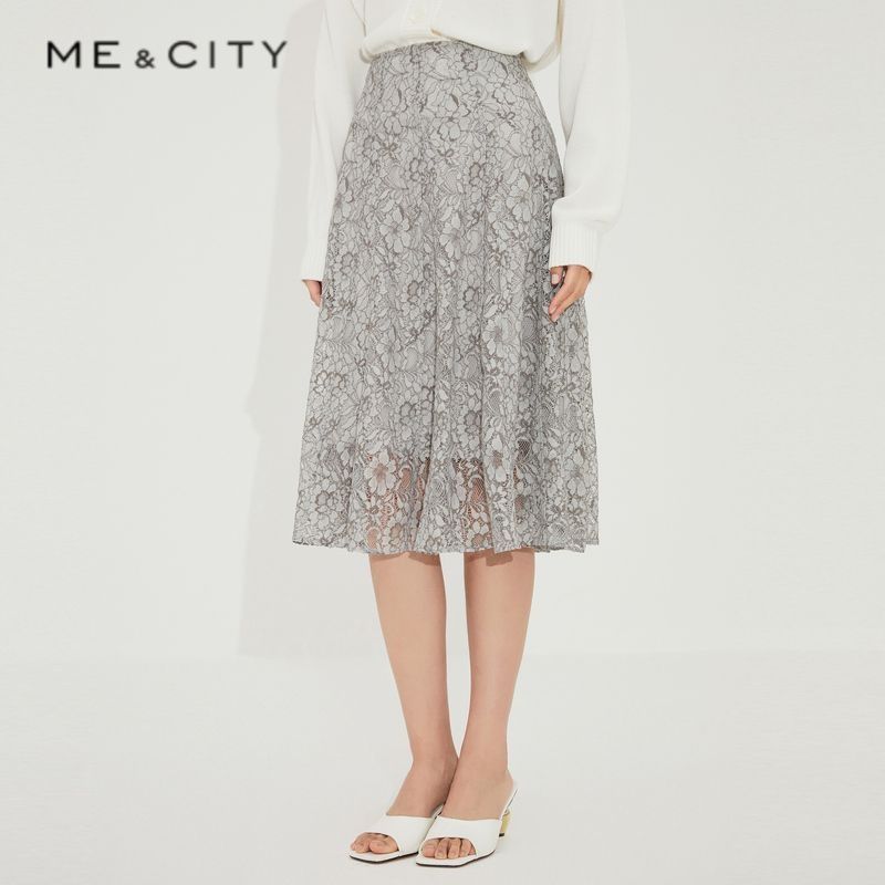 百億補貼：MECITY 女裝春季新款潮流時尚休閑簡約清涼透氣舒適蕾絲半裙女