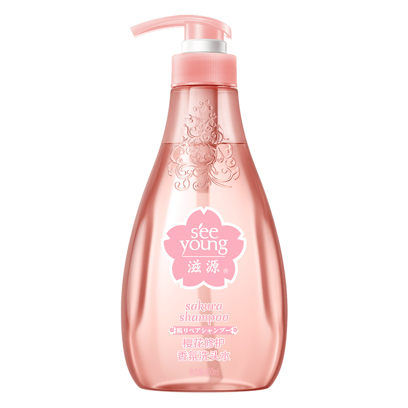 滋源無硅油櫻花順保濕洗發水頭膏400ml*3