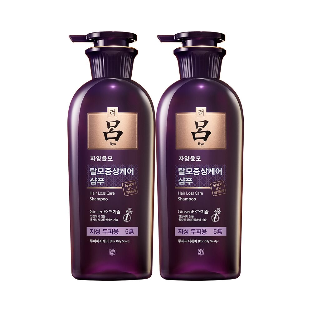 Ryo 呂 進口Ryo紫呂防脫洗發水草本生姜洗發液去油洗發露400ml*2