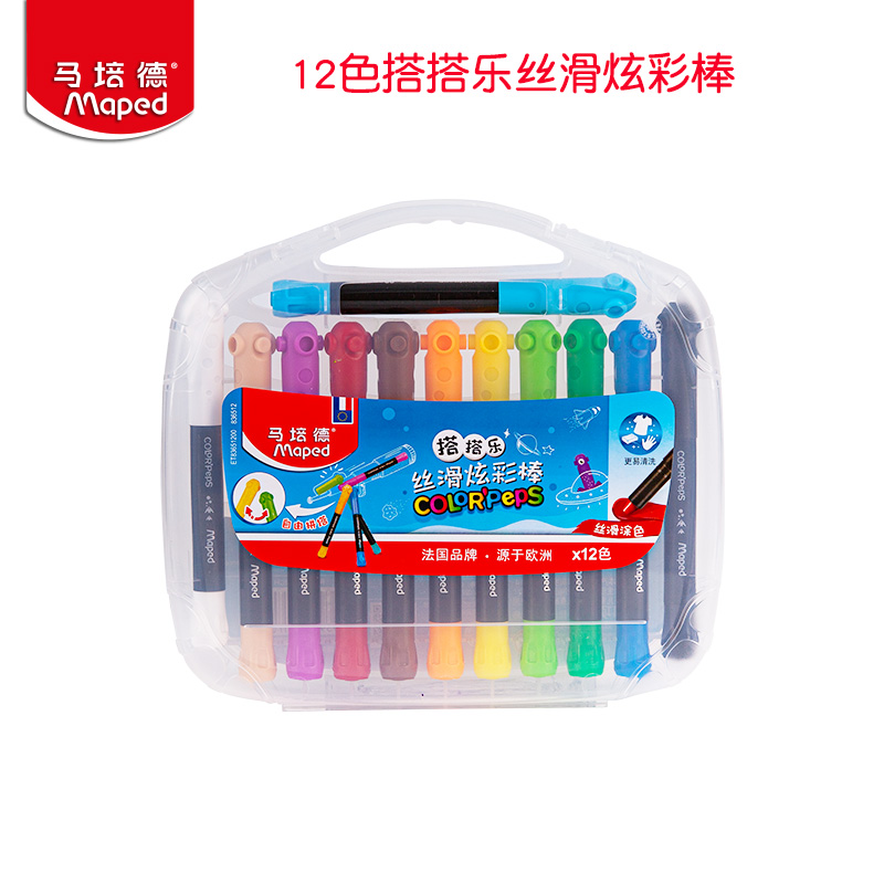 Maped 馬培德 12色搭搭樂炫彩棒 塑盒裝