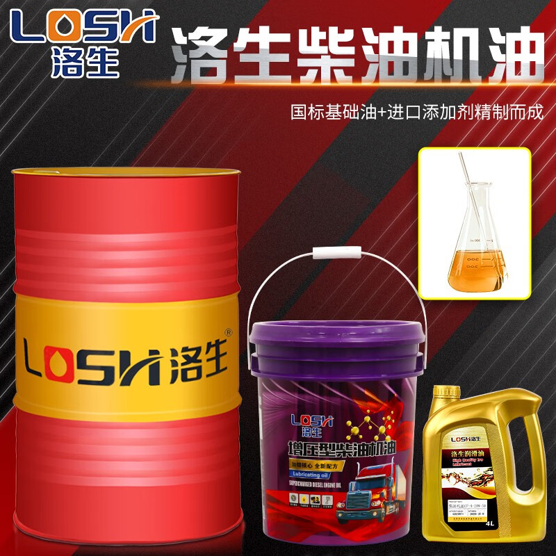 LOSH 洛生 柴油機(jī)油15W-40農(nóng)用卡車工程機(jī)械發(fā)動(dòng)機(jī)油挖掘機(jī)裝載機(jī)柴機(jī)油18升 柴油機(jī)油CH-4 15W-40 4L