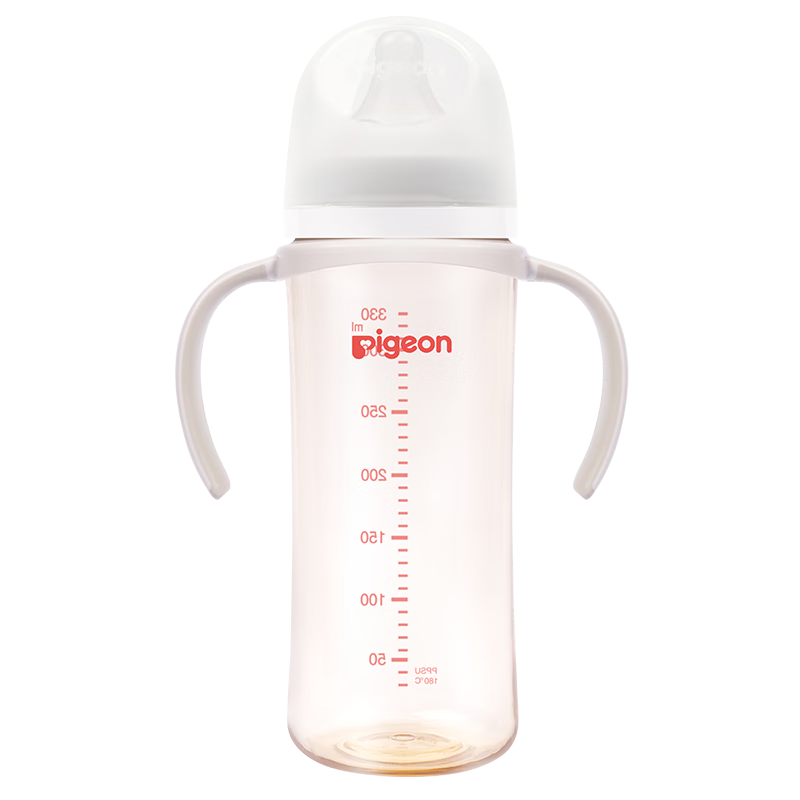 PLUS會員、需湊單：Pigeon 貝親 寬口徑PPSU雙把手奶瓶330ml LL號奶嘴 9個月以上 AA271