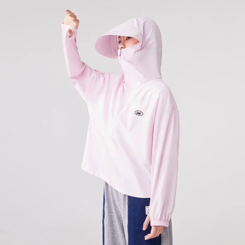 LEE 兒童防曬UPF50+夏季親子款防曬服外套男女童輕薄皮膚衣連帽