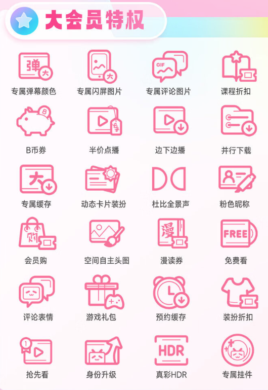 bilibili 嗶哩嗶哩 大會員年卡+百度網盤超級會員月卡