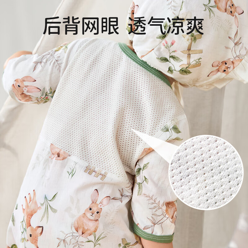歐孕 嬰兒夏季薄款空調服睡衣