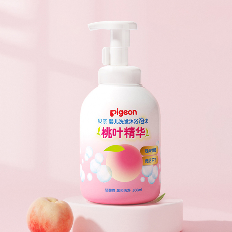 貝親 桃葉精華系列嬰兒洗發(fā)沐浴泡沫500ml