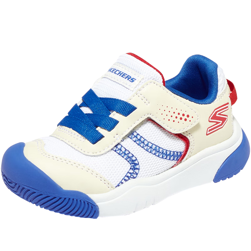 PLUS會員：Skechers斯凱奇幼童鞋男童護腳學步鞋魔術貼小童運動鞋407321N NAT自然色