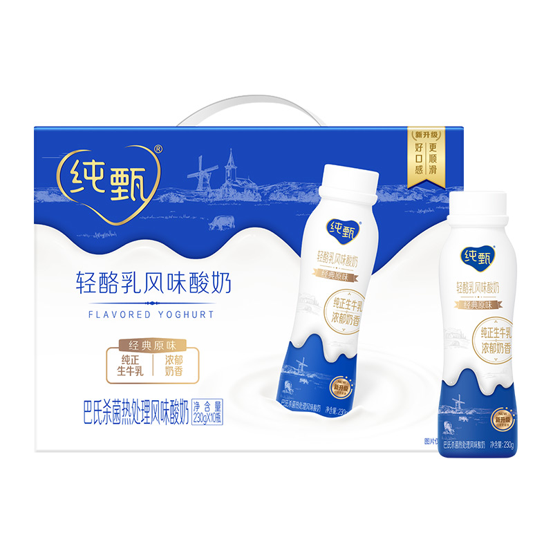 純甄 輕酪乳風味酸奶 經典原味230g*10瓶