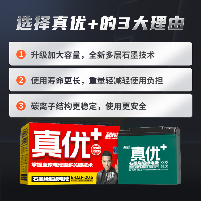 超威電池 真優+48/60/72V20.5AH電動車電池鉛酸蓄電池上門安裝