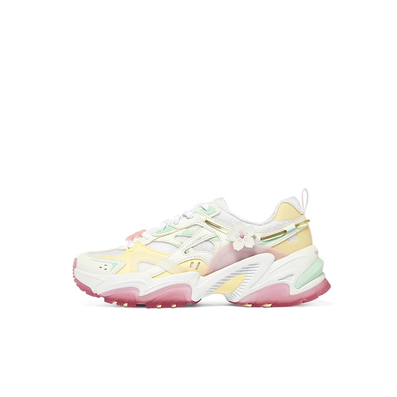 百億補貼：SKECHERS 斯凱奇 女子休閑運動鞋 桃花配色 896116