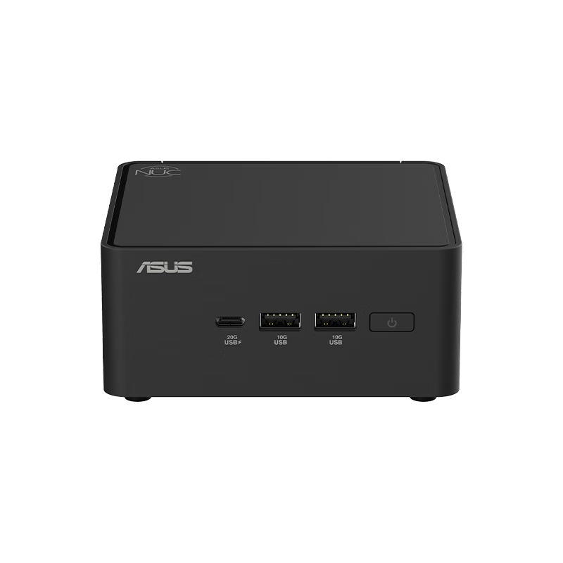 華碩（ASUS）NUC15 Pro mini迷你主機高性能商用AI辦公臺式機電腦 (酷睿Ultra5-225H 16G 512G WIN11)厚黑