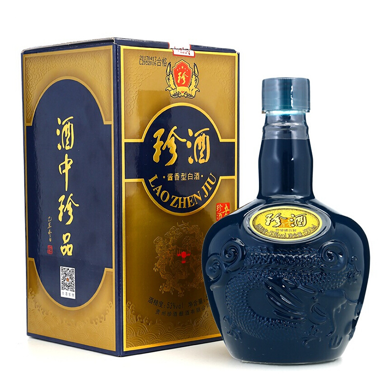 珍酒 老珍酒 53%vol 醬香型白酒 500ml 單瓶裝（部分號(hào)）