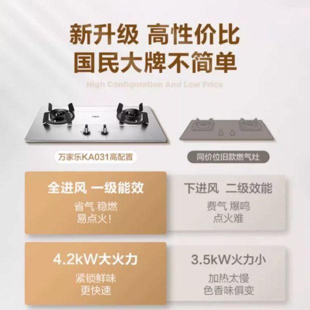 百億補貼：macro 萬家樂 燃氣灶雙灶家用廚房一級節(jié)能煤氣灶具臺嵌兩用猛火天然氣