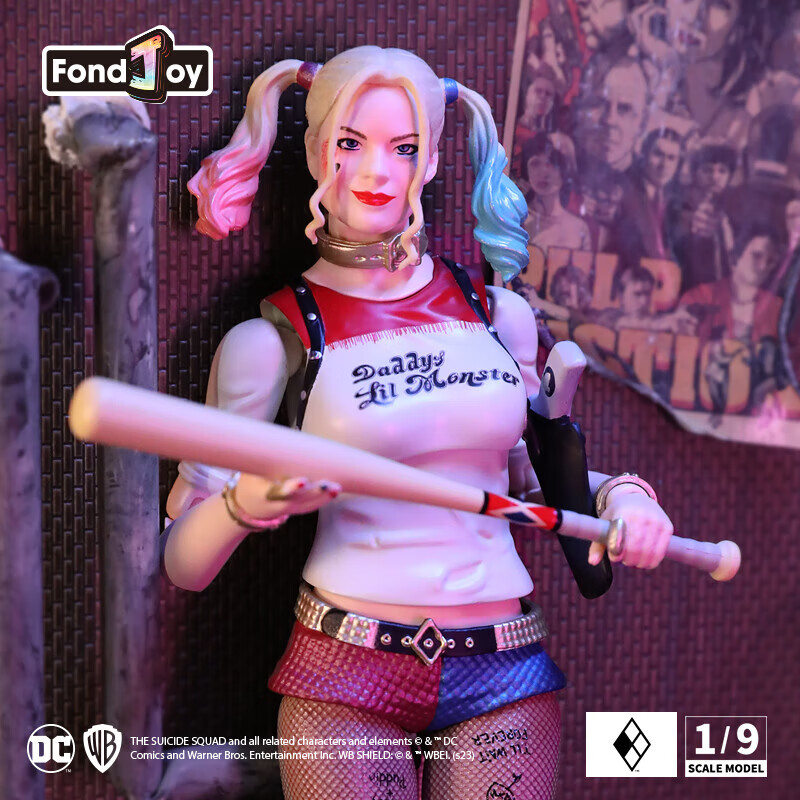 概率券、PLUS會員：Fondjoy DC人偶系列 小丑女 哈莉奎因 手辦