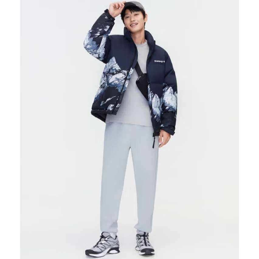 PLUS會員：波司登冬羽絨服男女情侶款90絨加厚立領(lǐng)時尚休閑面包服外套B30143380