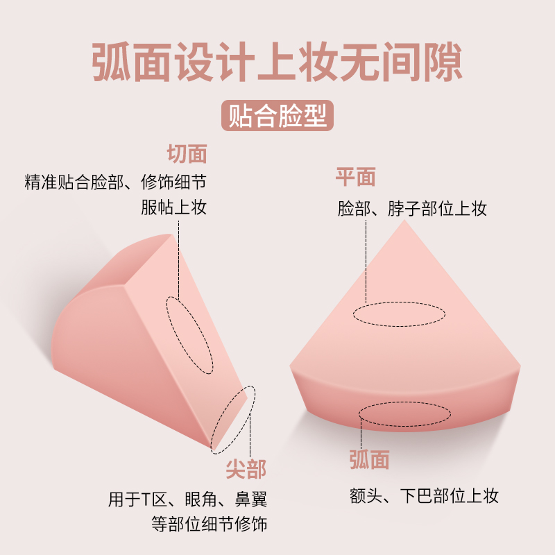 88VIP會(huì)員：KAI 貝印 包郵kai/貝印扇形粉撲不吃粉干濕兩用化妝海綿一次性化妝撲12個(gè)罐