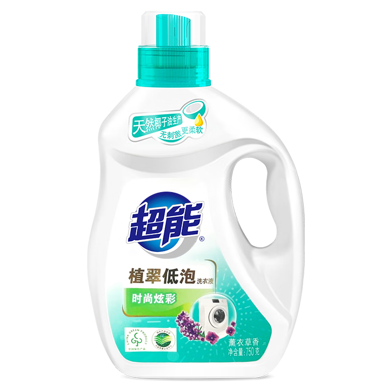 plus會員：超能 天然椰油洗衣液 750g+500g+100g*2