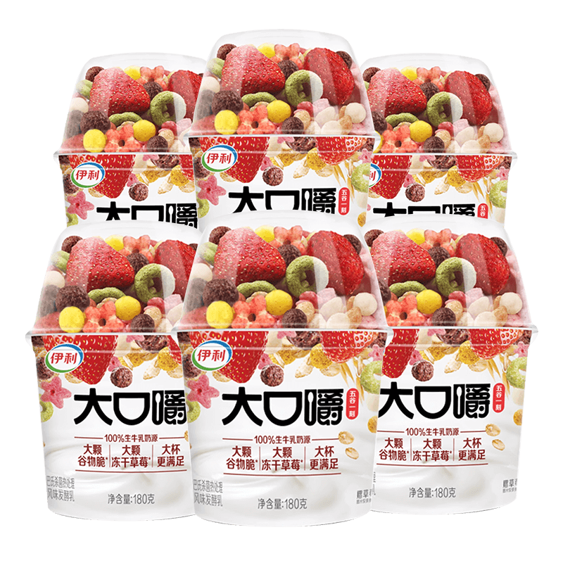 yili 伊利 大口嚼酸奶180g*6杯