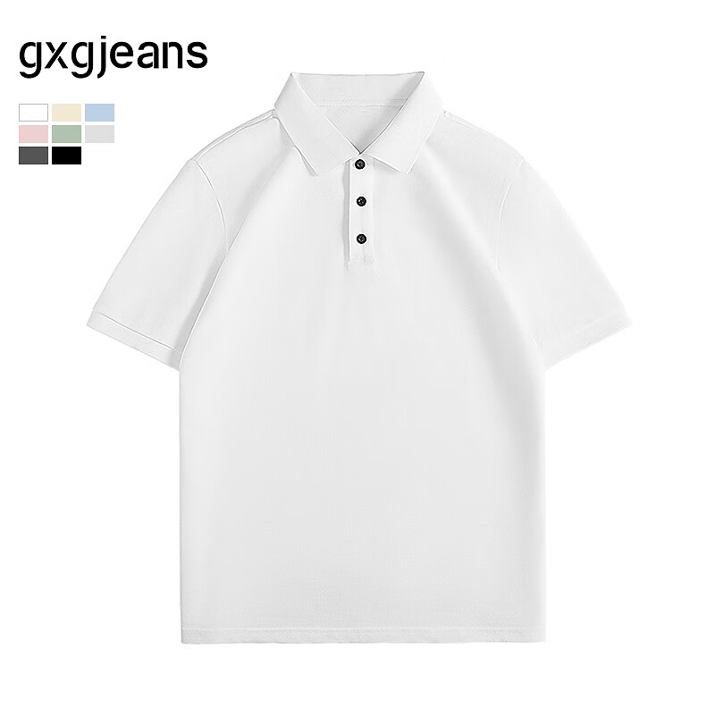 微信端：gxgjeans 美式翻領(lǐng)短袖Polo衫 25夏新品 多色可選