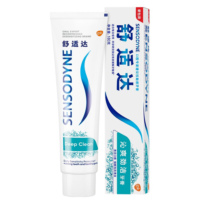 SENSODYNE 舒適達 舒沁爽勁潔牙膏 180g