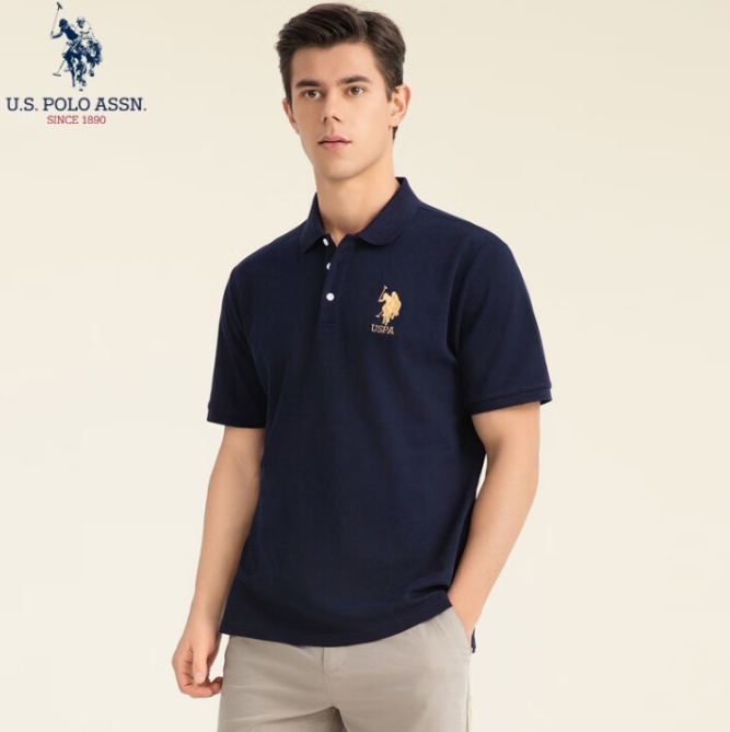 U.S. Polo Assn. 美國(guó)馬球協(xié)會(huì) 25年夏季新款 男士純棉短袖POLO衫