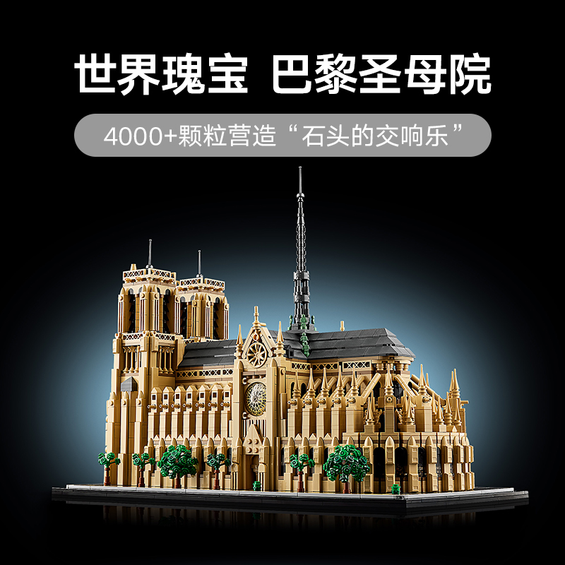 樂高 LEGO 建筑系列 21061 巴黎圣母院 拼插積木
