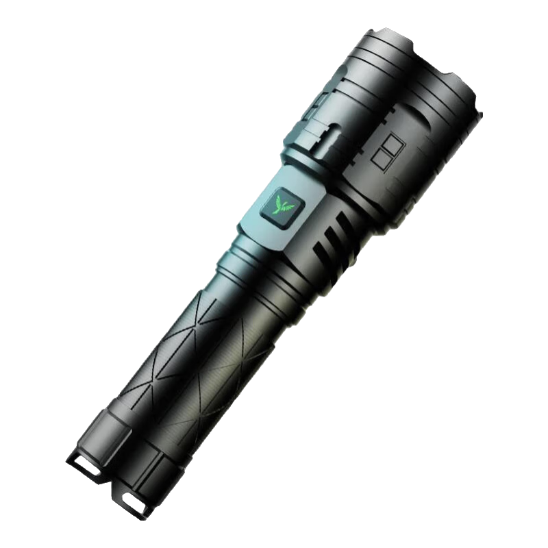 天火（SkyFire）蒼龍極光炮手電筒強光超亮變焦遠射家用超長續航充電戶外野外生存 破窗-黑蒼龍/25h續航/激光芯