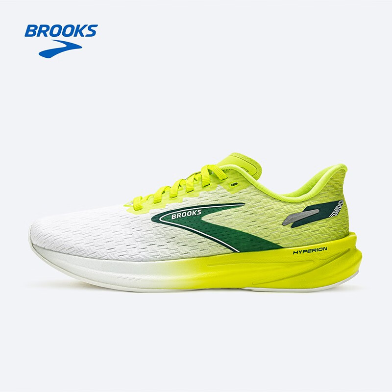 BROOKS 布魯克斯 男鞋緩震透氣競速專業(yè)跑鞋減震馬拉松Hyperion 旋風(fēng) 檸綠/綠/白色 42