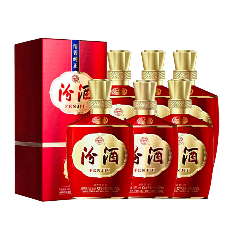PLUS會員：汾酒 1915巴拿馬基礎版 清香型白酒 53度 475ml*6瓶 整箱裝