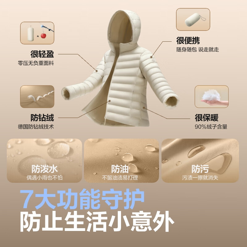 波司登 反季清倉(cāng)！短款連帽輕薄90絨羽絨服 B40131002