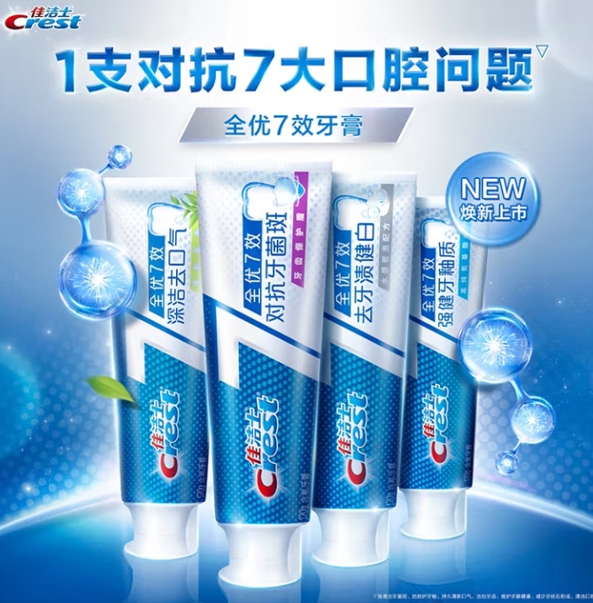 CREST佳潔士 香氛鎖白牙膏 亮白護(hù)牙釉茶香共540g