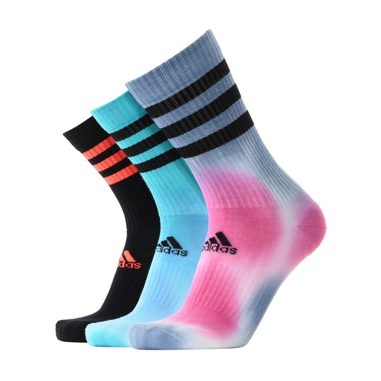 adidas 阿迪達(dá)斯 夏季男女同款舒適耐磨足球運(yùn)動休閑短筒襪三雙裝