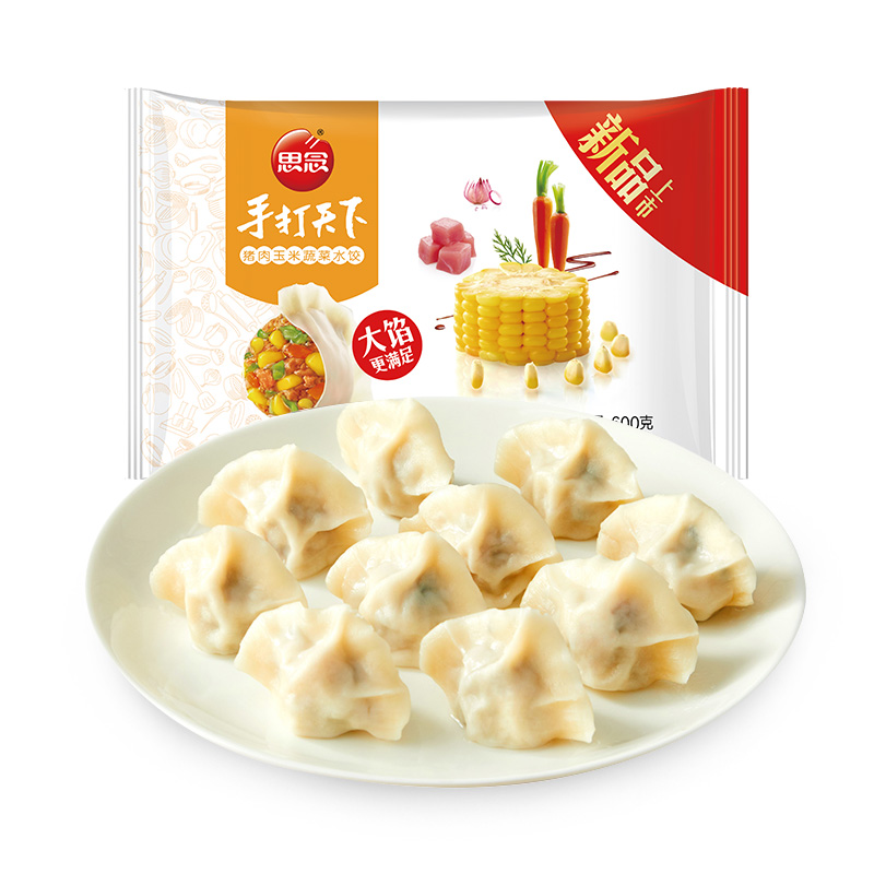 思念 水餃系列 手打天下 豬肉玉米蔬菜水餃 600g